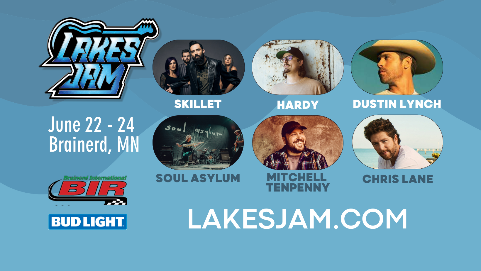 Lakes Jam Hardy, Dustin Lynch & Skillet 3 Day Pass at Brainerd